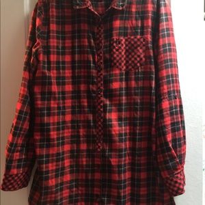 Fred Perry Flannel Button Up Dress